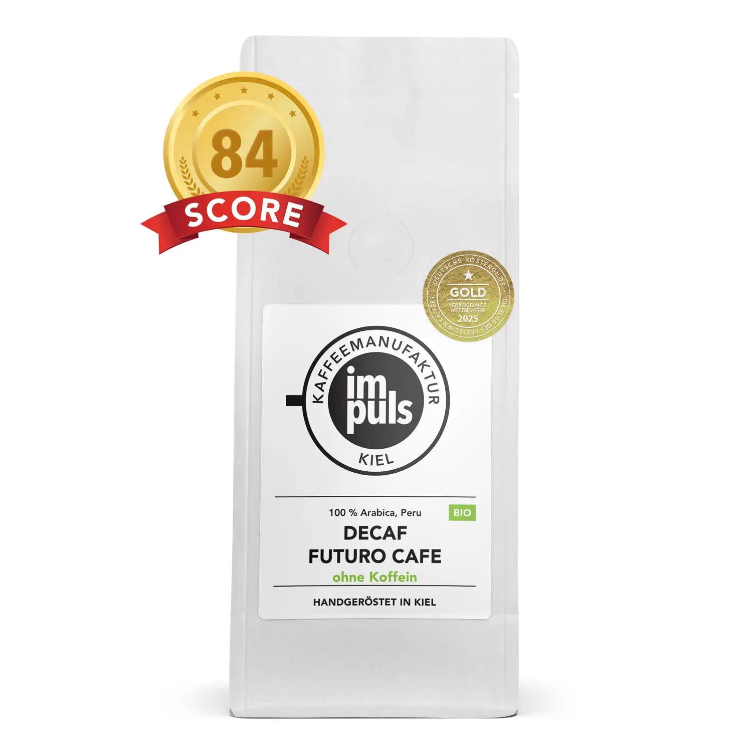 Decaf Futuro Cafe, Bio, 100% Arabica, Peru, Espresso & Filterkaffee (ohne Koffein)