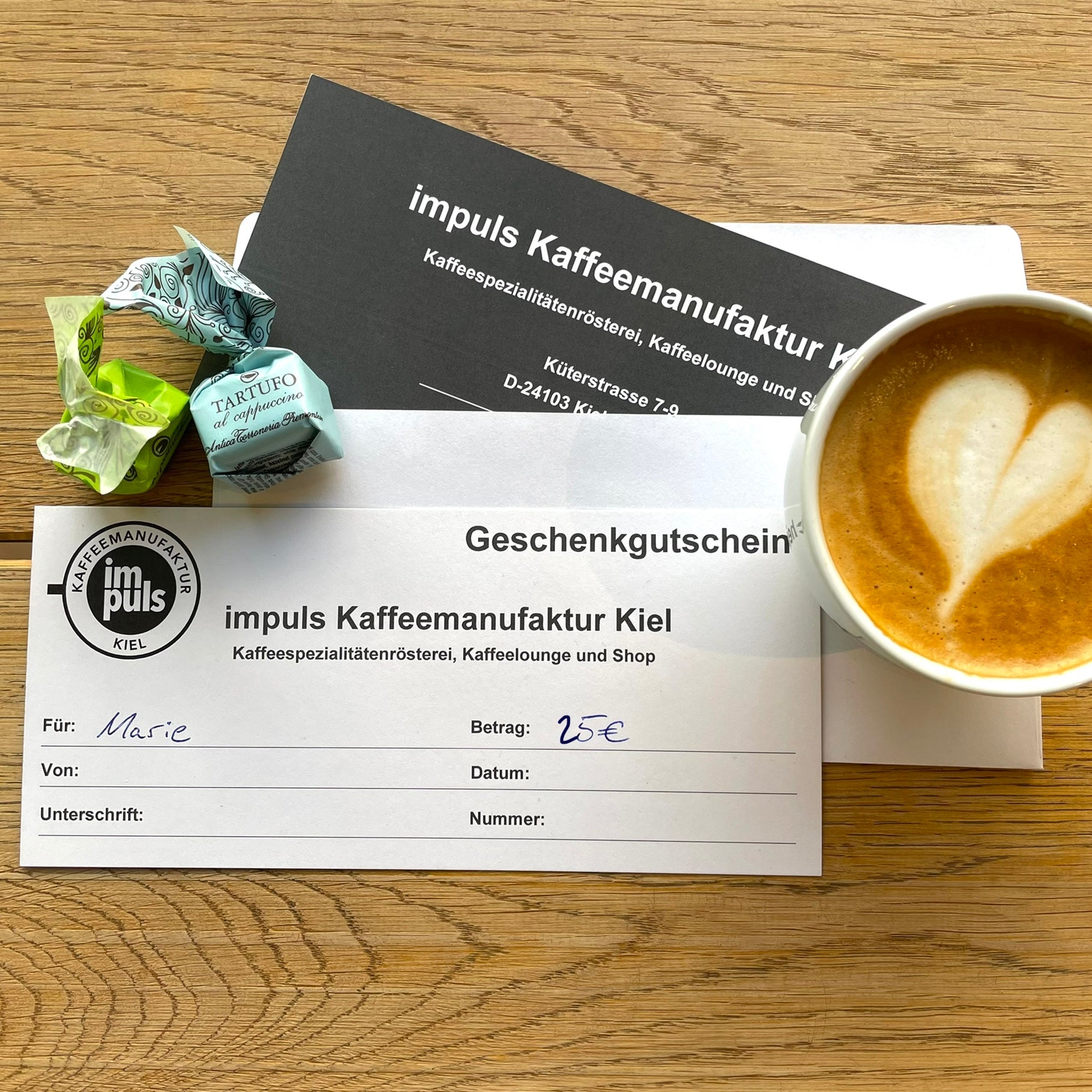 Geschenkgutschein für das Café - 25€