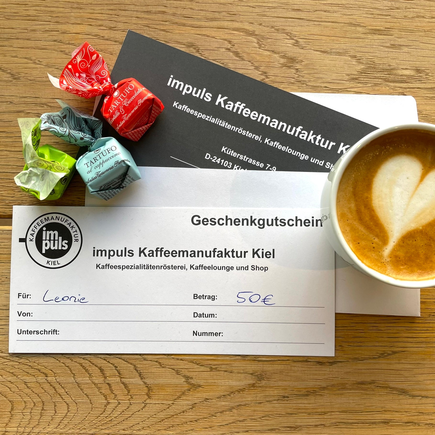 Geschenkgutschein für das Café - 50€