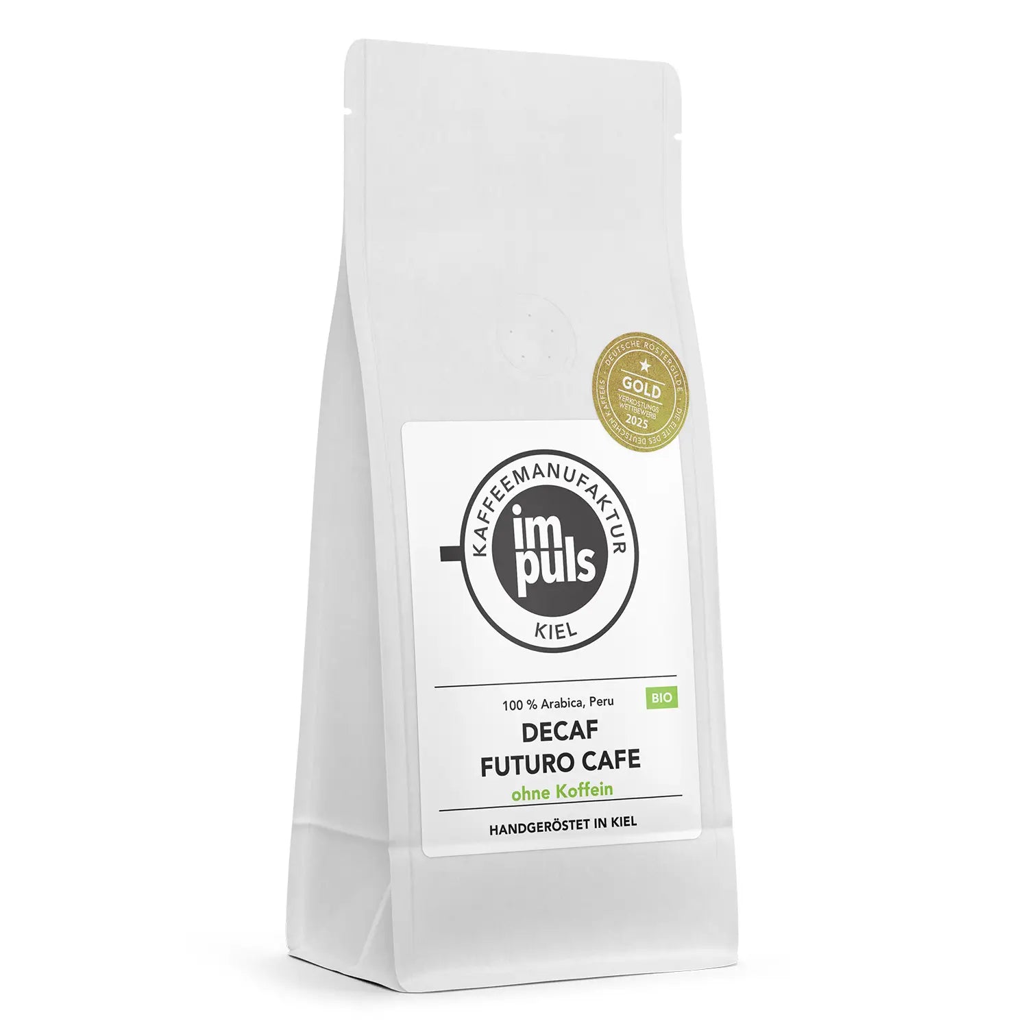 Decaf Futuro Cafe, Bio, 100% Arabica, Peru, Espresso & Filterkaffee (ohne Koffein)