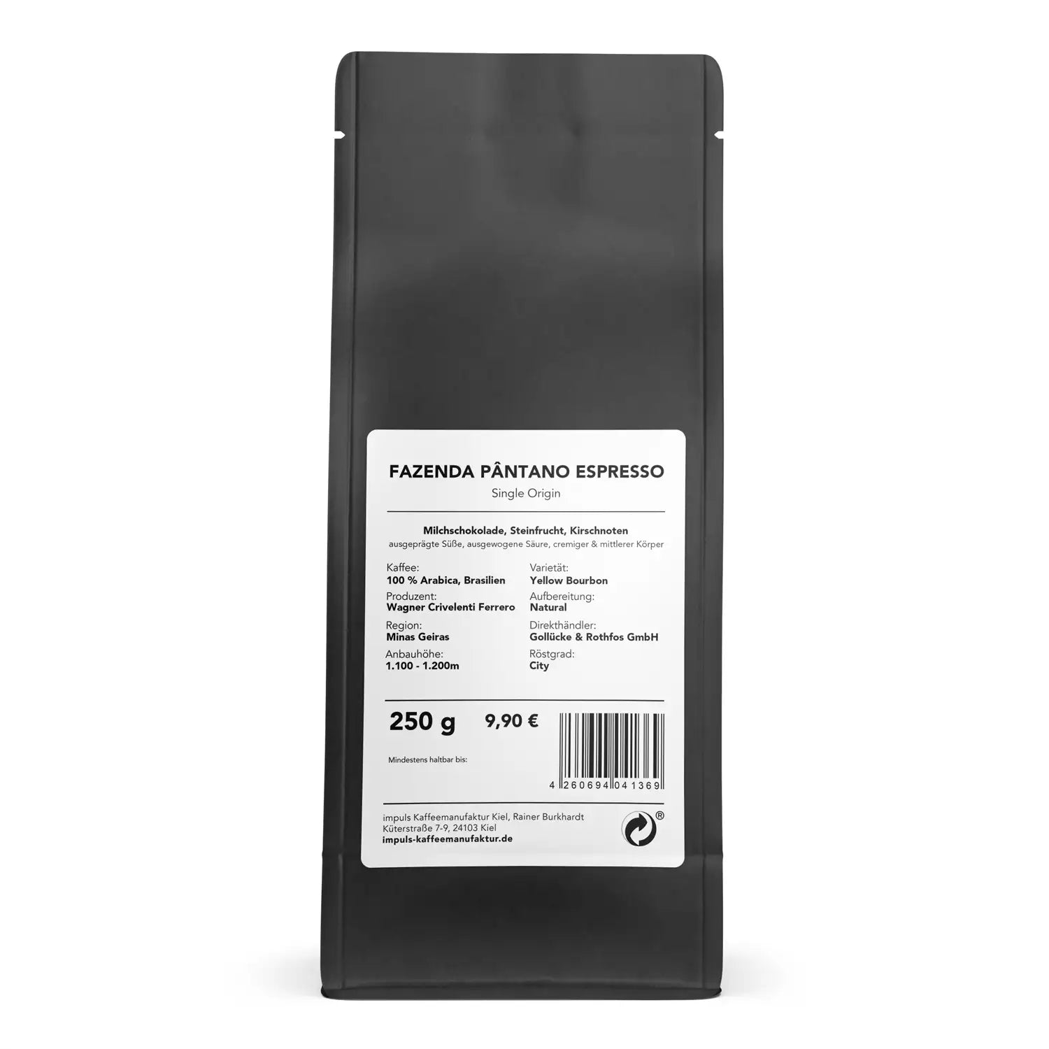 Fazenda Pântano, Espresso aus Brasilien, 100% Arabica