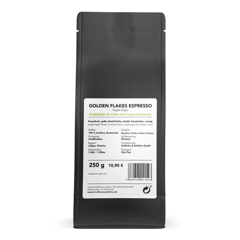 Golden Flakes, Espresso aus Guatemala, 100% Arabica