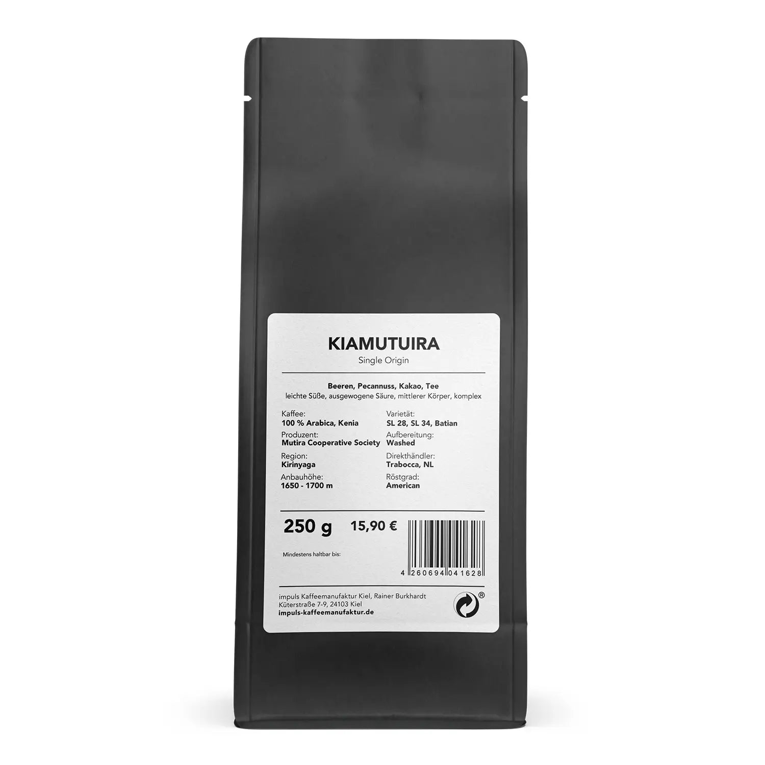 Kiamuturia, Filterkaffee, 100% Arabica, Kenia