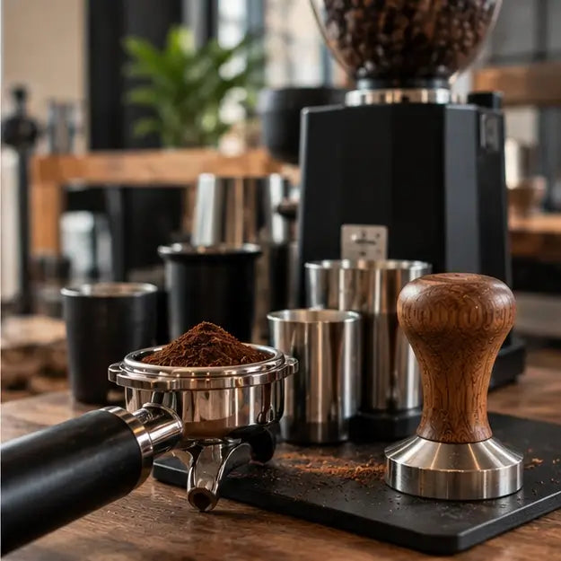 Espresso-Einzeltraining: Siebträger, Mühle und Tamper
