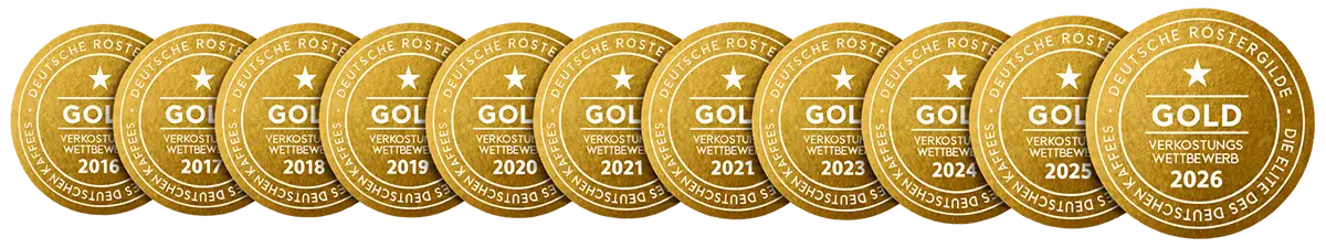 Goldmedaillen der Deutschen Röstergilde 2016 bis 2026